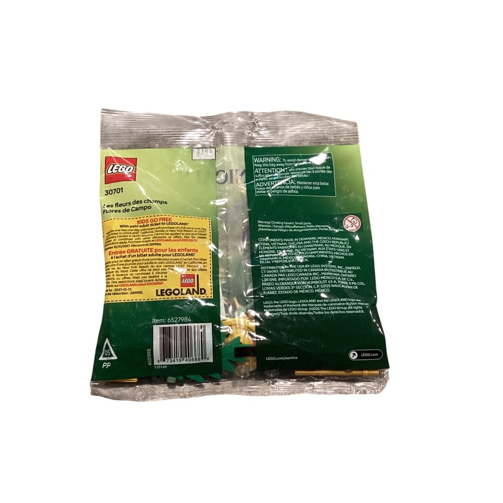 LEGO Botanicals Field Flowers 30701‎ Polybag 77 Pcs New Sealed Building Toy Set - Picture 2 of 2